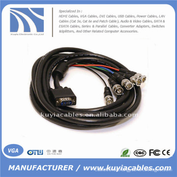 HD15 VGA bis 5 BNC RGB HV Adapter Kabel